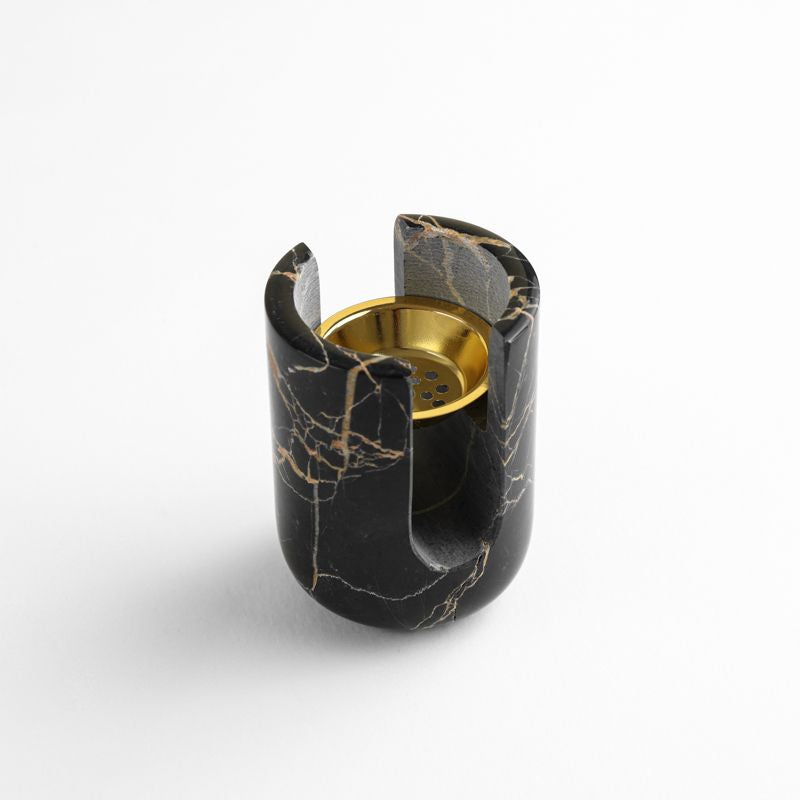 marble black cylinder mubkhar