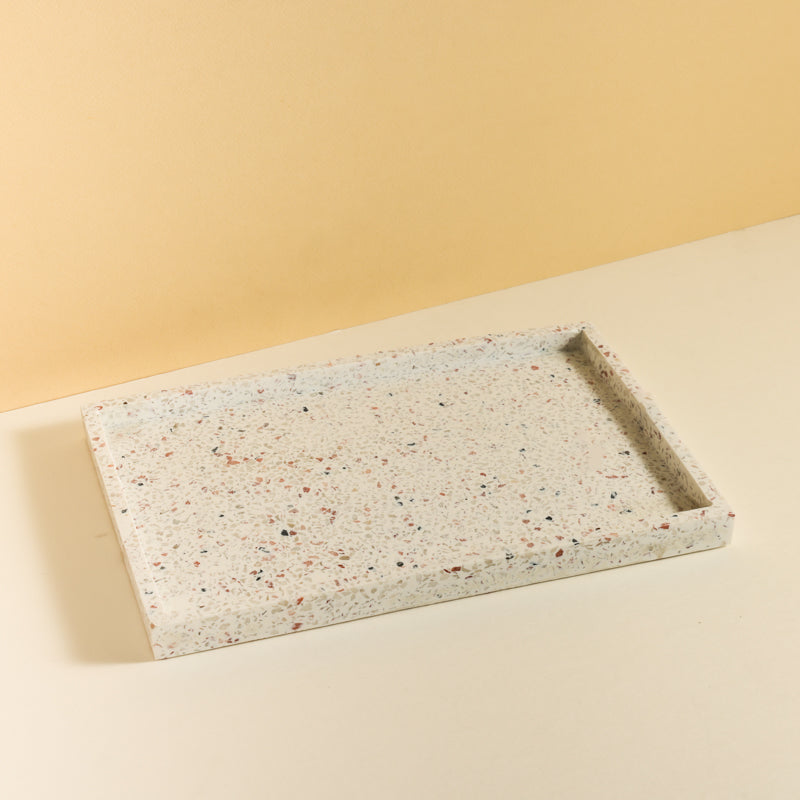 Rectangular terrazzo trey