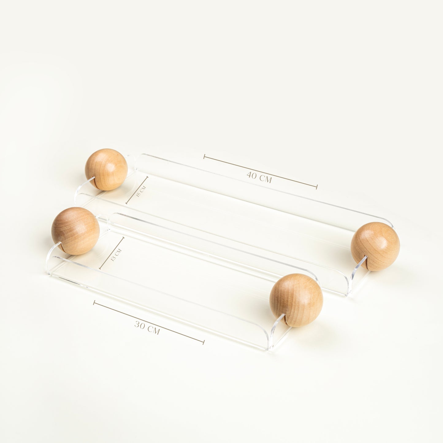 LIGHT WOOD ACRYLIC TRAY