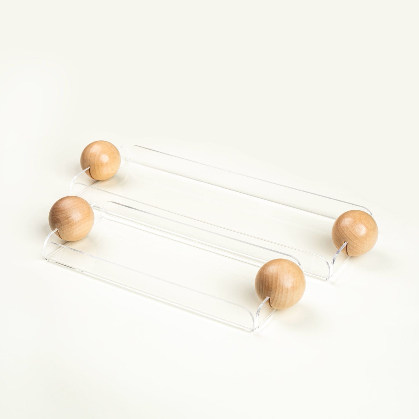 LIGHT WOOD ACRYLIC TRAY
