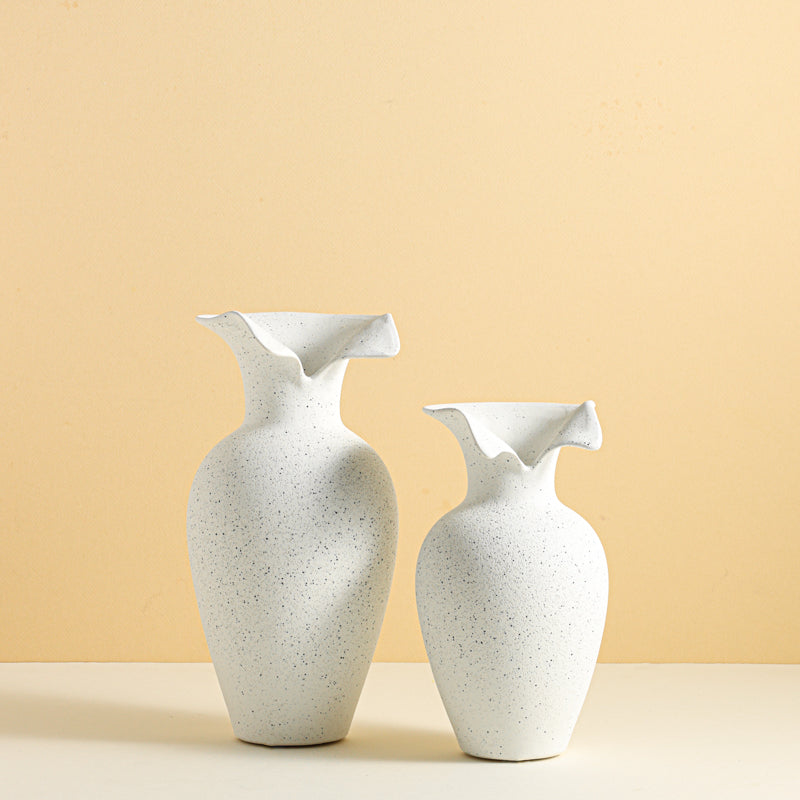 Bent White Vase